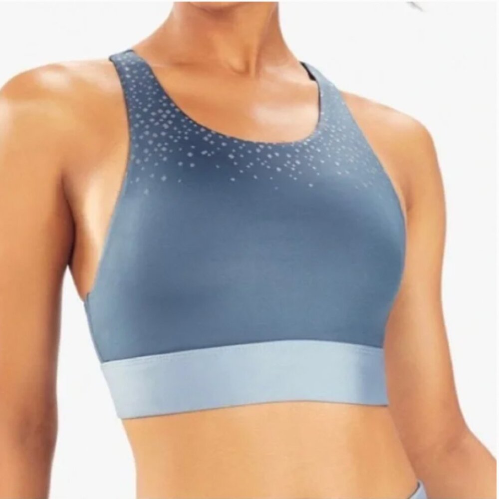 Fabletics, Ella High Impact sports bra, blue, large